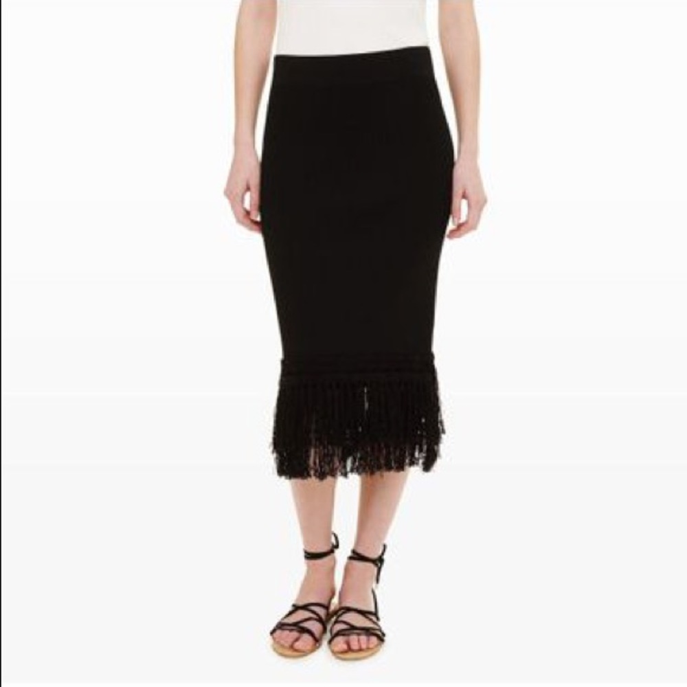 Club Monaco Filina Fringe Sweater Skirt